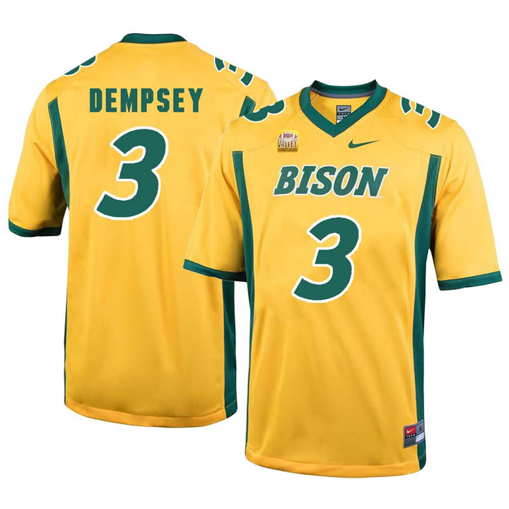 North Dakota State Bison 3 Tre Dempsey Gold College Football Jersey Dzhi,We sell and wholesale North Dakota State Bison 3 Tre Dempsey Gold College Football Jersey Dzhi on line form chian!